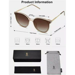 SOJOS Retro Round Sunglasses for Women Oversized Mirrored Glasses DOLPHIN SJ2068